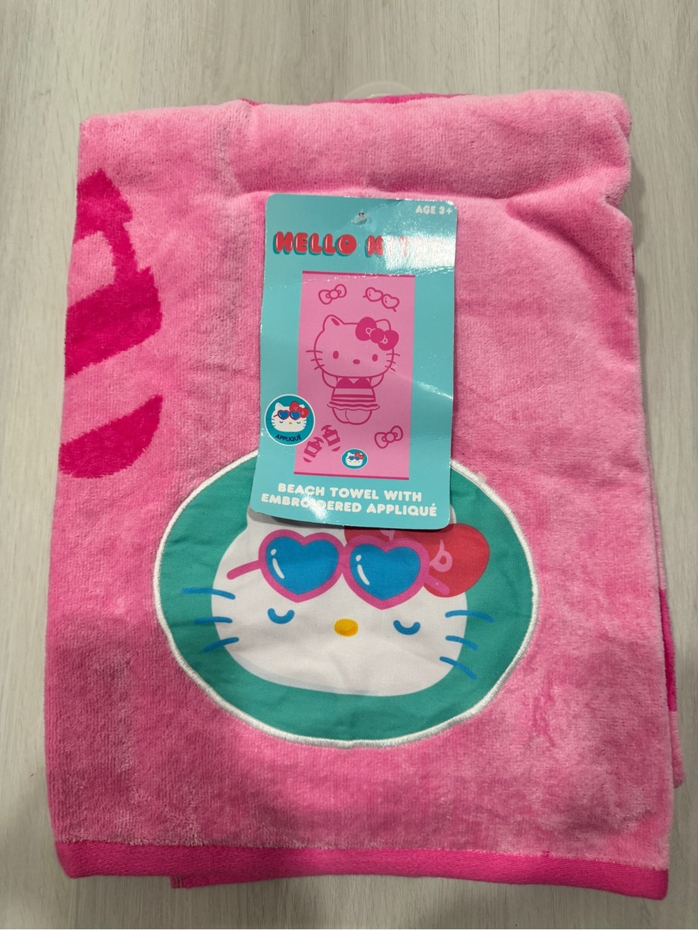 Hello Kitty Pink and Teal Beach Towel